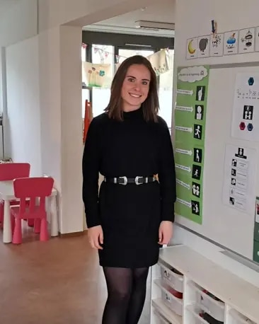 Julia bij de naschoolse groepsbehandeling Julia bij de naschoolse groepsbehandeling